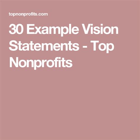 vision statement examples for nonprofits|Sample Vision Statements for Nonprofits: Examples .